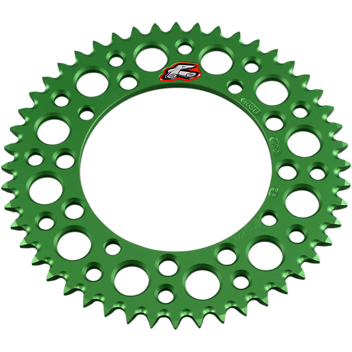 RENTHAL 1211-1684 408U-420-48GEGN Rear Sprocket Sprocket - Kawasaki - Green - 48 Tooth