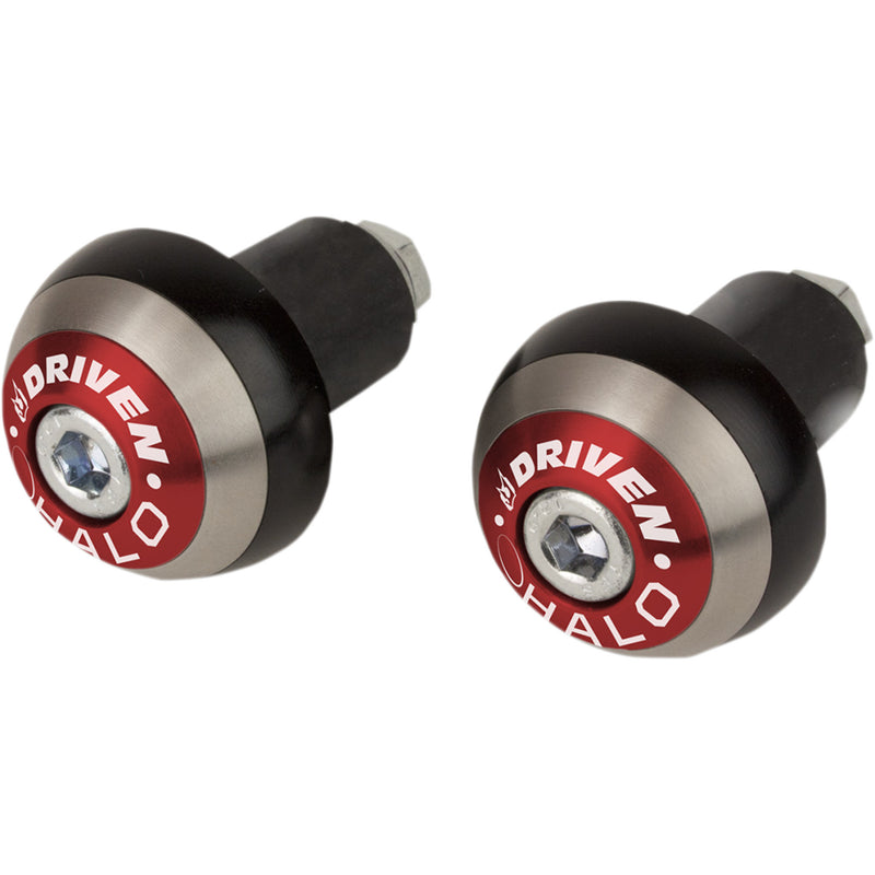 DRIVEN RACING 0634-0393 DHBEW-RD Halo Handlebar End Bar End - Halo - Red