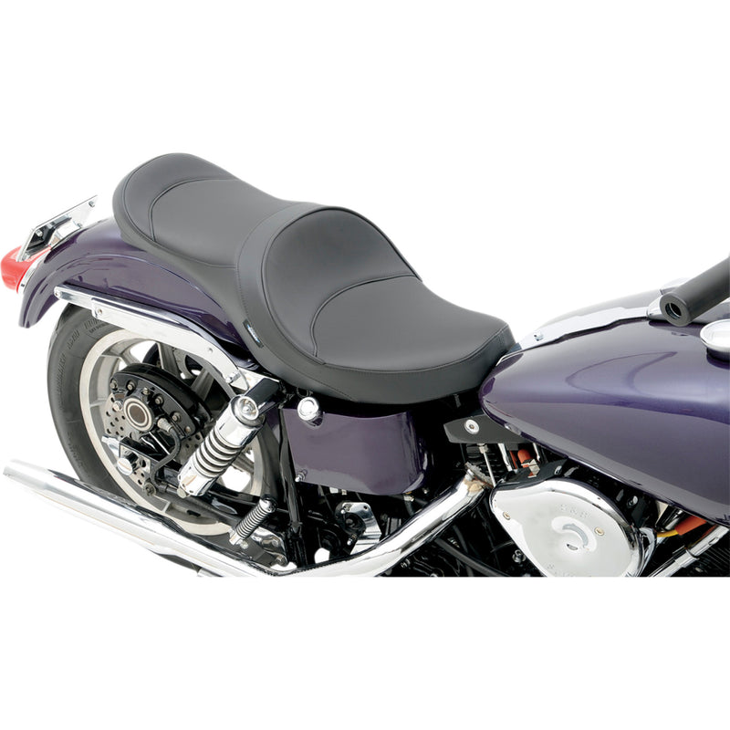 Drag Specialties 2-Up Double Bucket Vinyl Seat Double Bucket Seat Smooth FX FL - 0805-0122 For Harley Motorcycles 1966-1984