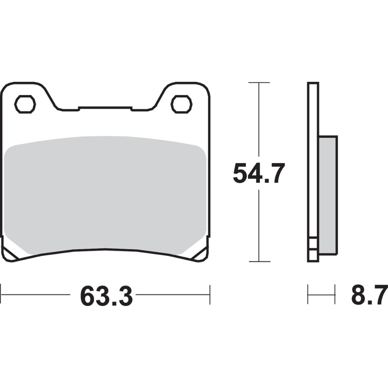 Sbs Brake Pad - 555HS Yamaha Motorcycles 1983-1997