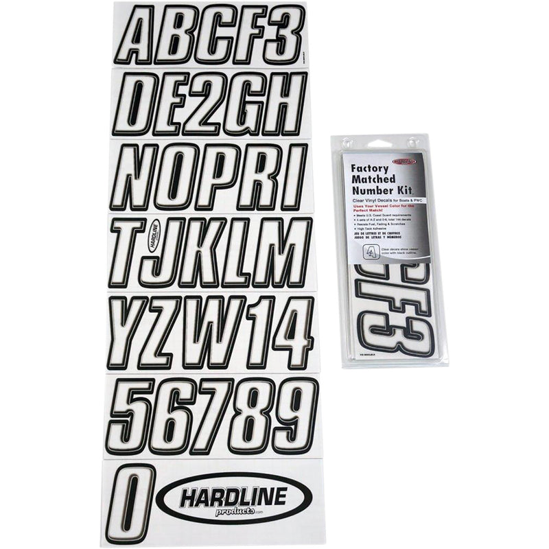 HARDLINE 4320-2113 800CLRBLK Watercraft ID Kit I.D. Sticker Kit - 800 Series - Clear