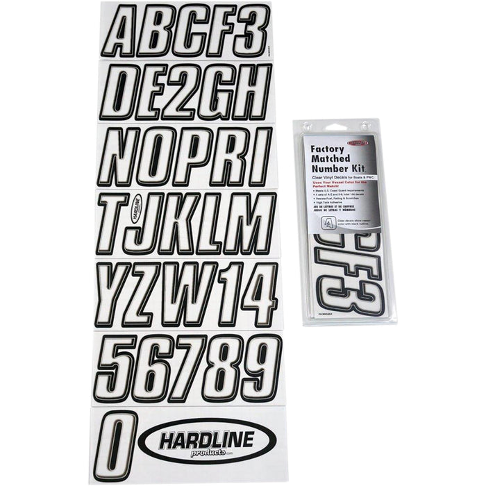 HARDLINE 4320-2113 800CLRBLK Watercraft ID Kit I.D. Sticker Kit - 800 Series - Clear
