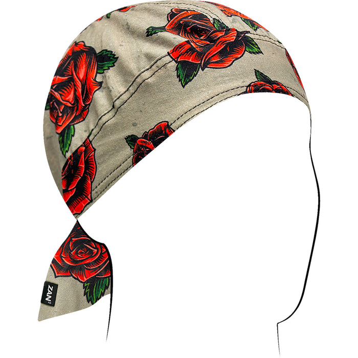 ZAN HEADGEAR 2504-0581 Z207 Flydanna® Head Wrap tattoo roses