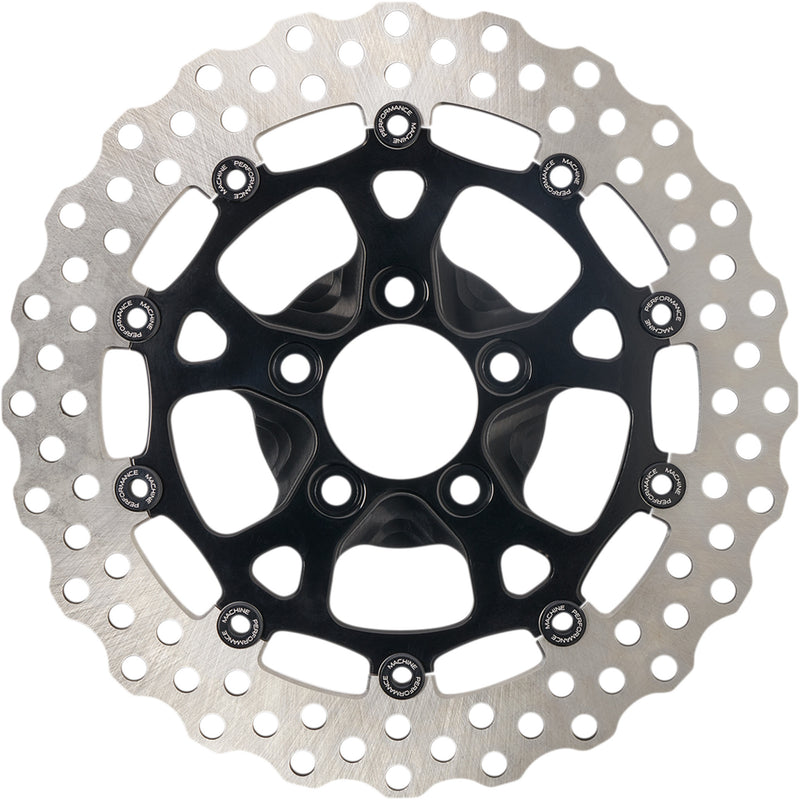 Performance Machine (pm) Brake Rotor - 0133-1807S-B For Harley Touring 2008-2020
