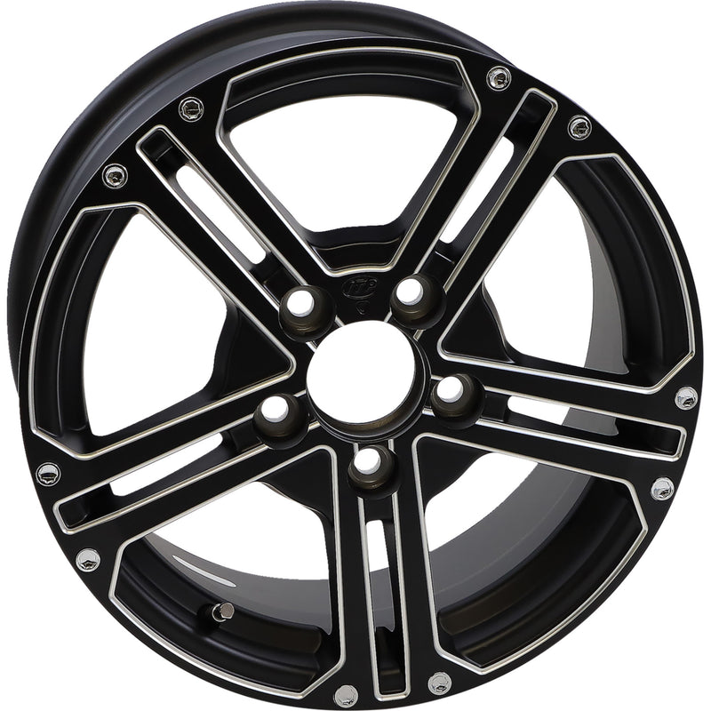 ITP 0230-1348 1522761727B SS212 Alloy Wheel Wheel - SS212 - Front/Rear - Milled Black - 15x7 - 5/4.5 - 6+1 (+61.8 mm)
