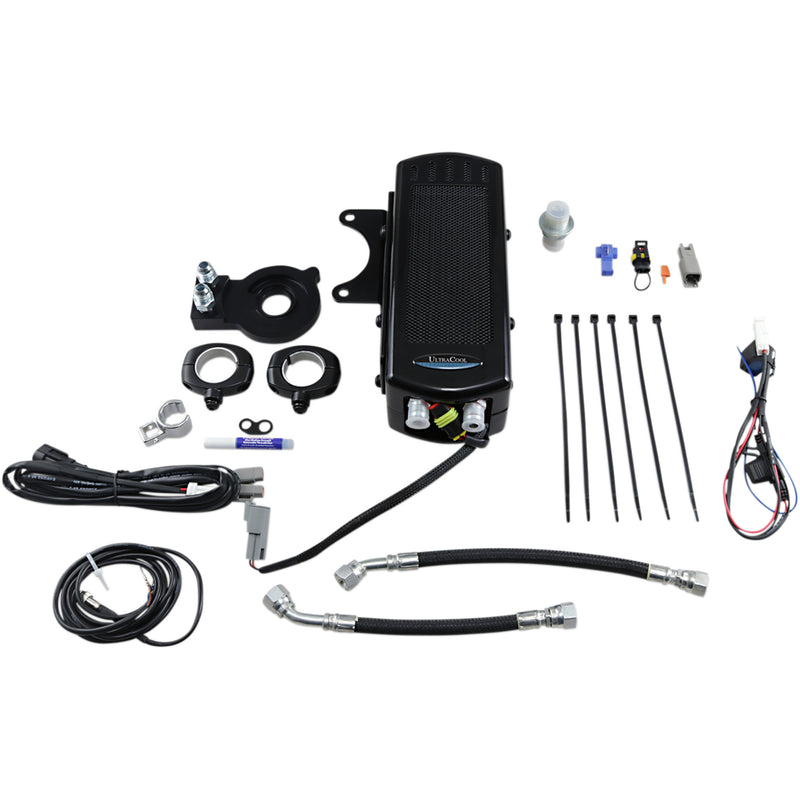 Ultracool 3.0 Side Mount Oil Cooler With Fan Kit For Sportster Gloss Black Sportster - SMSP-2G For Harley Sportster 2004-2022