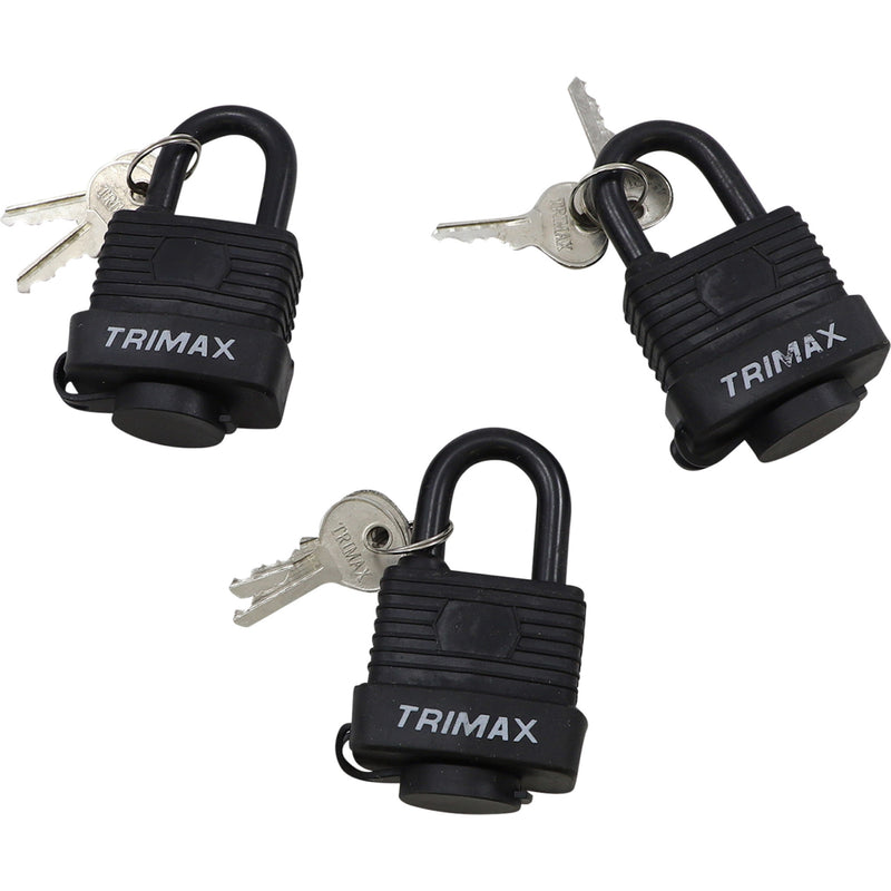 TRIMAX 4010-0002 TPW3125 Weatherproof Padlock Same Key Lock