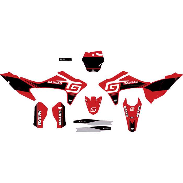 D'COR VISUALS 4302-7047 20-65-202 Complete Graphics Kit Graphi Kit - GasGas Racing