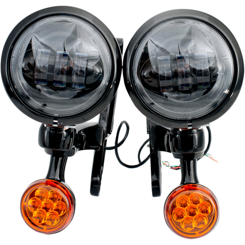 Rivco Products Spotlight And Turn Signal Kit - MV195 For Harley Touring 1994-2020