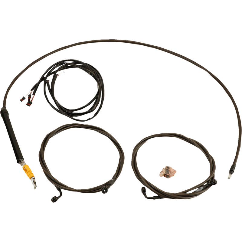 LA Choppers Complete Plug-And-Play Cable Kit 18" 20" Handlebars Midnight - LA-8059KT3-19M For Harley Touring 2023-2026