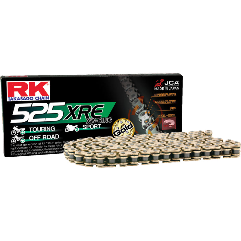 RK 1223-1878 GB525XRE-120 525 XRE Chain 525 XRE - Drive Chain - 120 Links - Gold