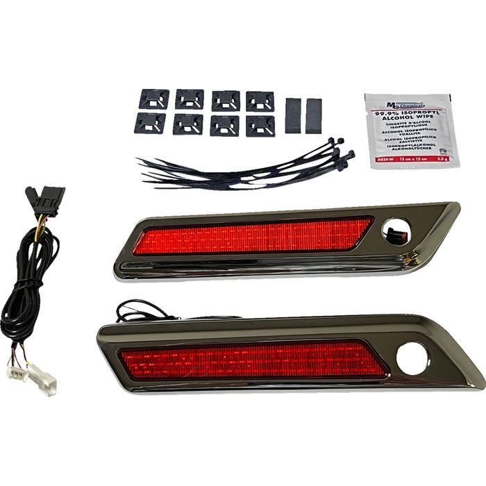 CUSTOM DYNAMICS 2040-2864 CD-SBL-BCM-RC Saddlebag LED Latch Light - Red - Chrome