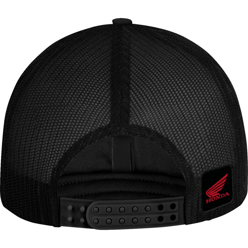 HONDA APPAREL 2501-3954 NP21A-H3170 Honda Wing Hat Honda Wing Flat Bill Hat - Black/Red