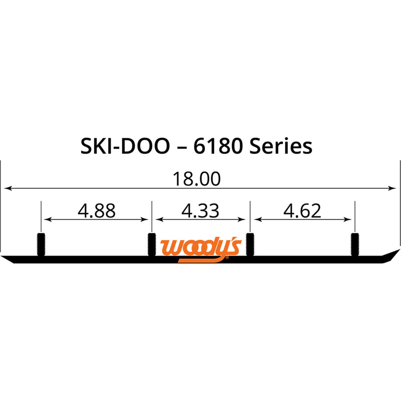 Woody's Trail Blazer lV Wear Bar - TSD4-6180 Ski-Doo 583 / 440 / 440 Fan / 670 1996-1998