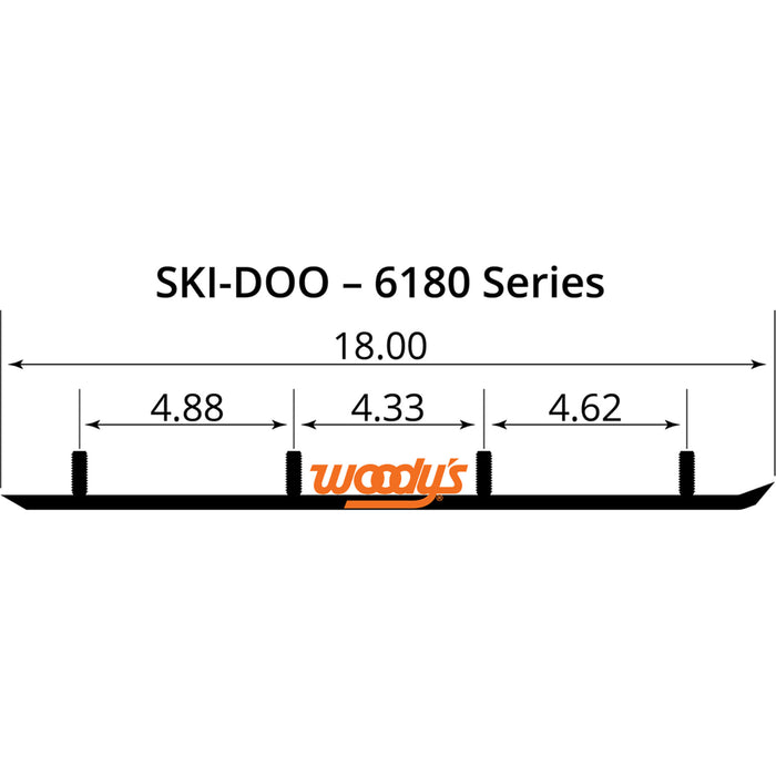 WOODY'S 4612-0012 ESD3-6180 Extender Trail III™ Flat-Top® Wear Bars Extender Trail III™ Flat-Top® Runner
