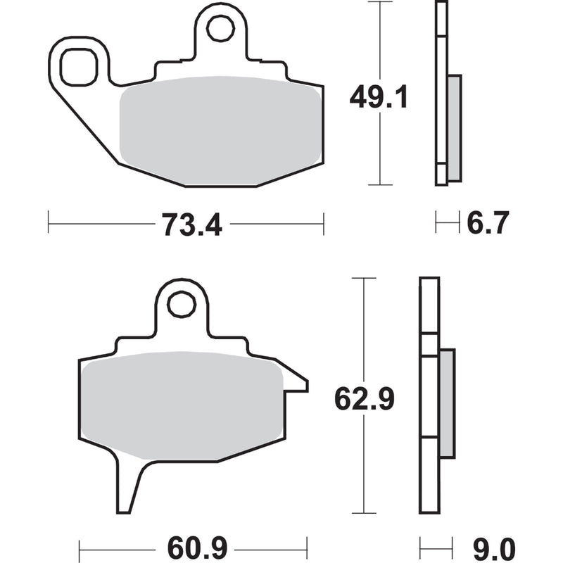 SBS 1721-1546 602HF HF Street Ceramic Organic Brake Pads HF Brake Pads - Kawasaki