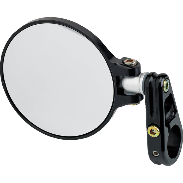 JOKER MACHINE 0640-0487 09-303B Folding Bar End Mirror Folding Bar-End Mirror - 3-1/4" - Black