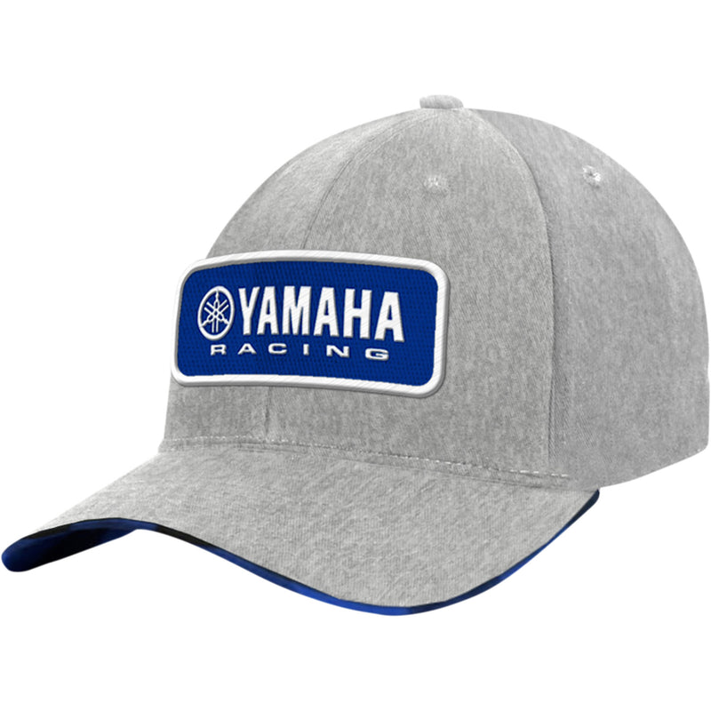 YAMAHA APPAREL 2501-3916 NP21A-H2737 Yamaha Curved Bill Hat Yamaha Flannel Hat - Heather Gray/Blue