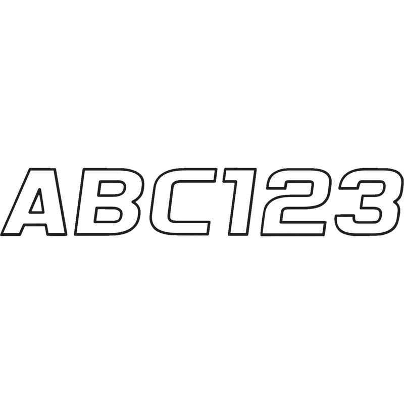 HARDLINE 4320-1219 WHBLK700 Watercraft ID Kit I.D. Sticker Kit - 700 Series - White
