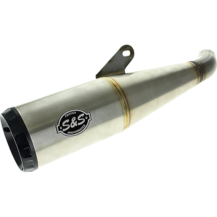 S&S CYCLE 1801-1809 550-1114 Grand National Slip-On Muffler - Brushed Stainless Steel - X™500