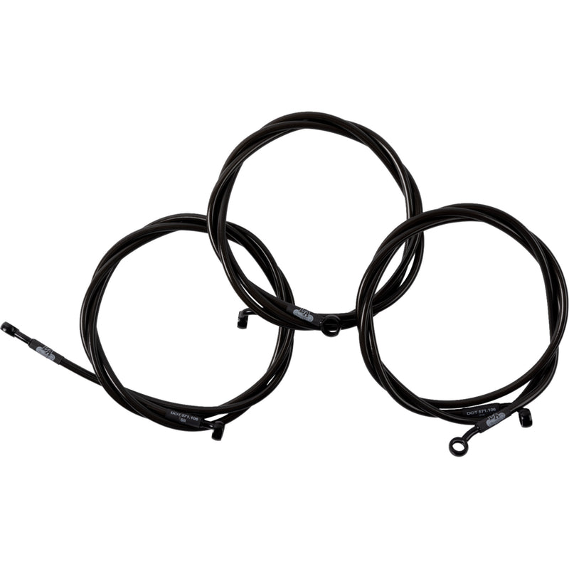 LA Choppers Brake Line Kit Midnight - LA-8059B13M For Harley Touring 2023-2026