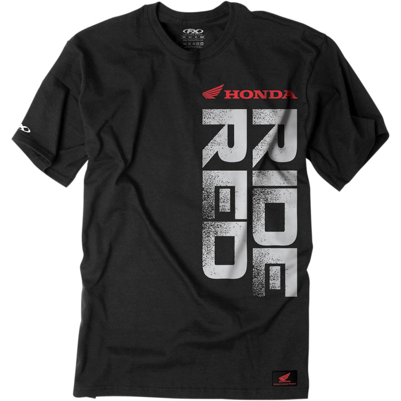 FACTORY EFFEX Honda Ride Red Vertical T-Shirt Black