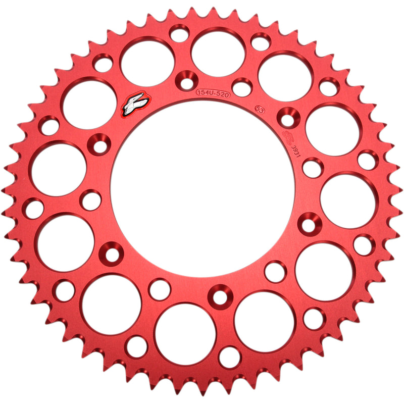 RENTHAL 1211-0180 154U-520-53GRRD Rear Sprocket Sprocket - Honda - Red - 53 Tooth