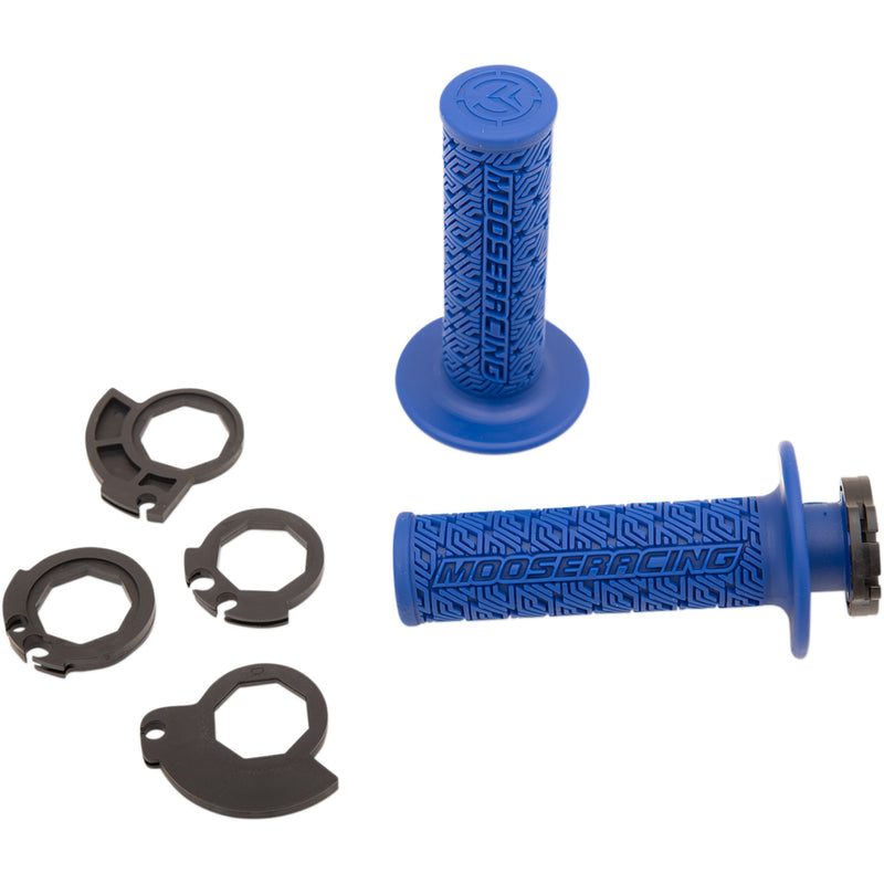 MOOSE OFFROAD 0630-2537 B36MRU-B 36 Series Clamp-On Grips Grips - Lock-On - Blue/Black