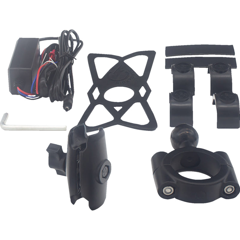 RIDEPOWER 4402-1037 RPMTLINDMOUNT15 Inductive Charging Phone Holder Metal Phone Holder - Inductive Charging 1-1/2" Bar Mount