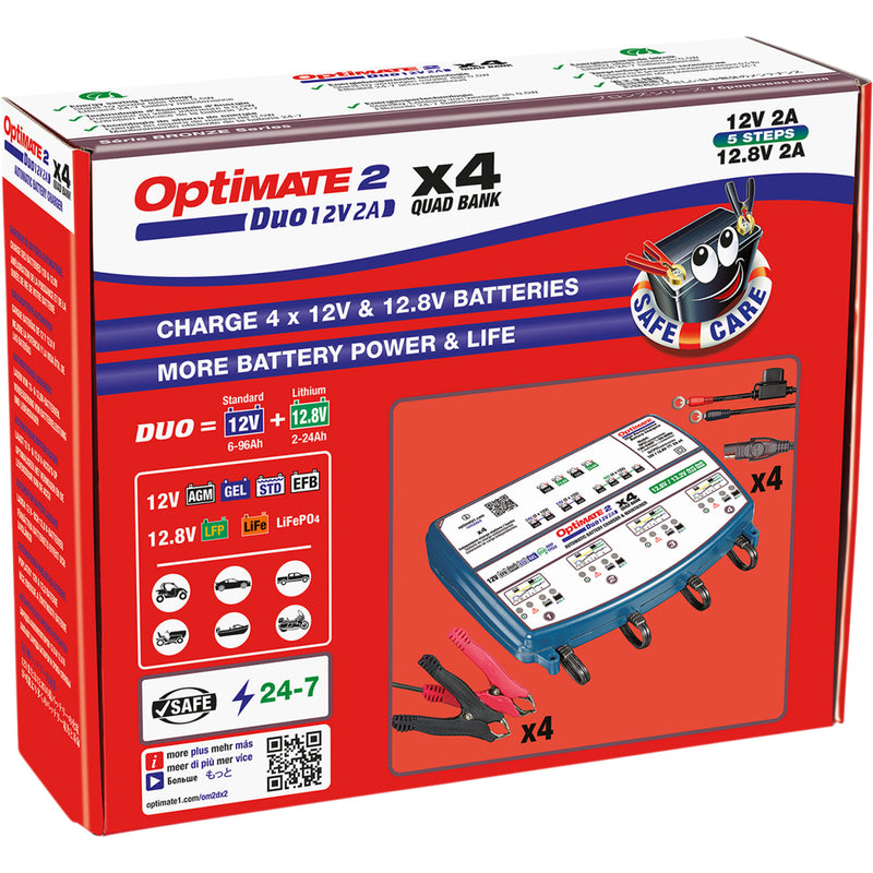 TECMATE 3807-0574 TM-575 Optimate™ 2 Duo Bronze Series Battery Charger Battery Charger/Maintainer - 4-Bank