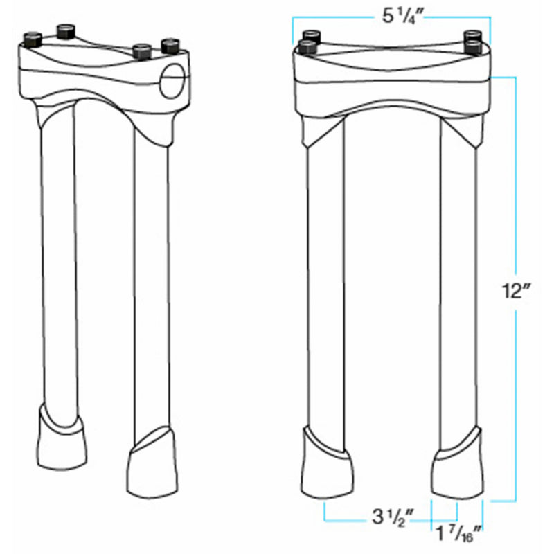 BILTWELL Murdock Handlebar Riser Risers - Black