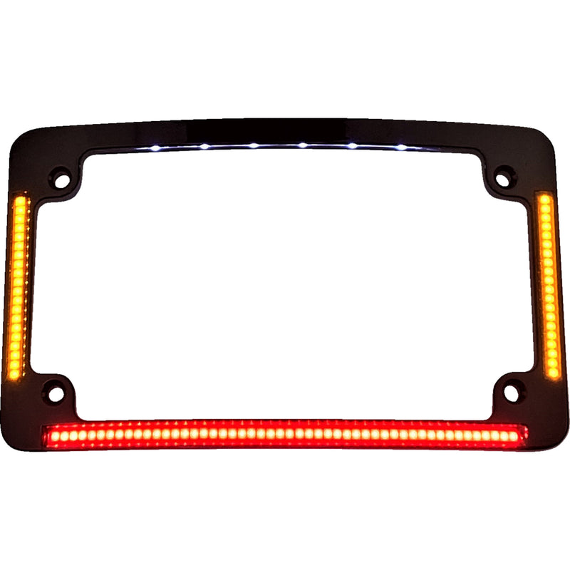 CUSTOM DYNAMICS 2030-0788 TF05-B All-in-One License Plate Frame - Radius - Black