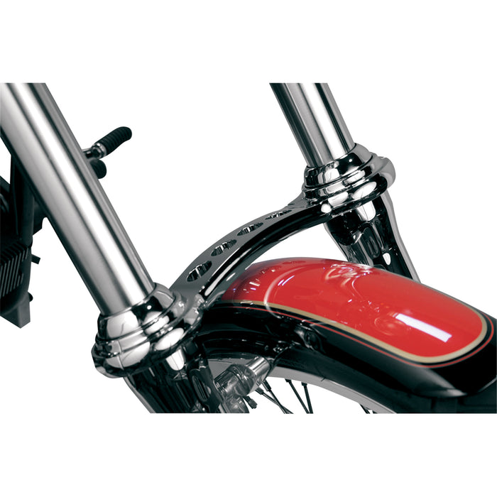 CUSTOM CYCLE ENGINEERING 0415-0004 TB 2649-1 WG Chrome Billet Aluminum Fork Truss Fork Brace - 49 mm - Chrome - '06-'08 FXDWG | '08-'17 FXDF