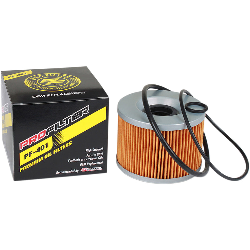 Pro Filter Oil Filter - PF-401 For Kawasaki Motorcycles 1974-2012 | Honda Motorcycles 1970-1988 | Yamaha Motorcycles 1984-2015