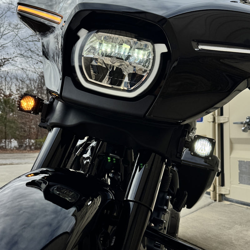 Custom Dynamics Shark Demon® Turn Signal - SD-SG-FT-AW For Harley Street Glide 2023-2026