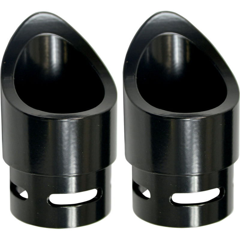 BARON 1812-0200 BA-1100-02B Family Jewel Exhaust Tip black - mini scalloped