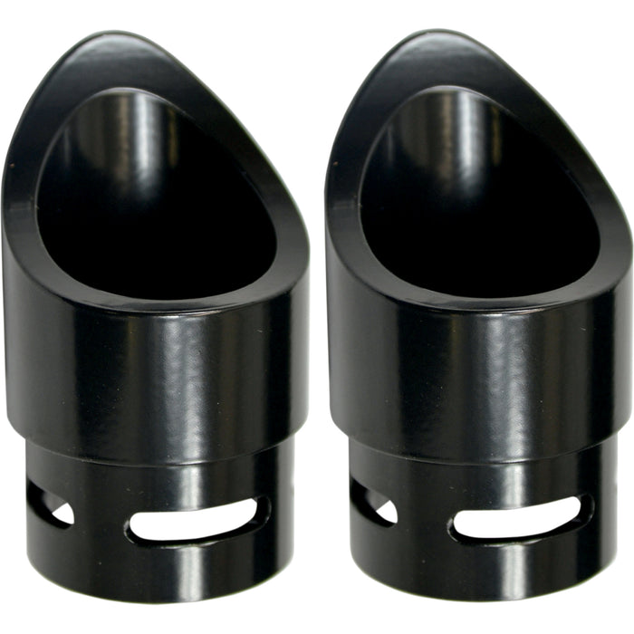 BARON 1812-0200 BA-1100-02B Family Jewel Exhaust Tip black - mini scalloped