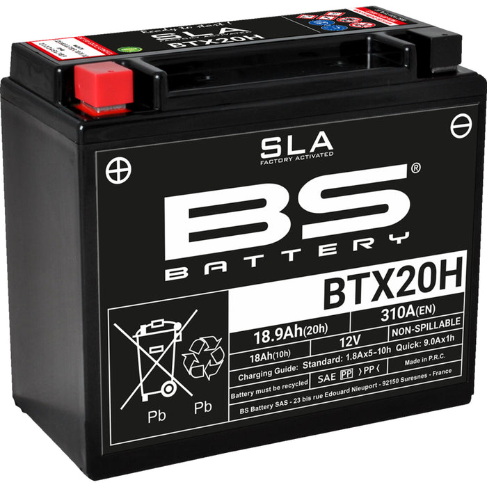 BS BATTERY 2113-0638 300688 SLA Factory- Activated AGM Maintenance-Free Battery Battery - BTX20H (YTX)