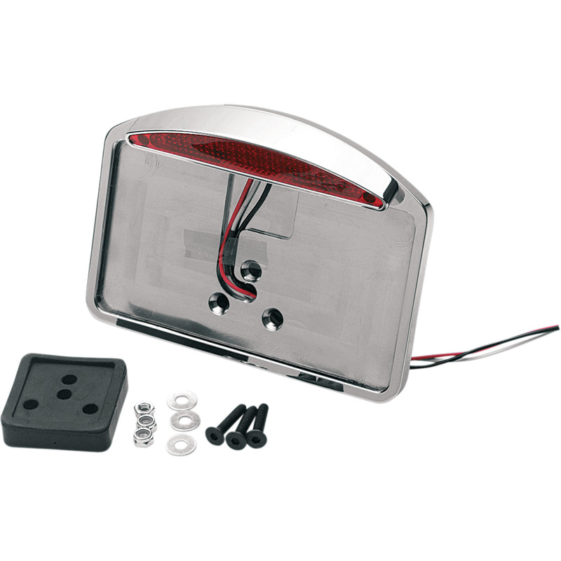 DRAG SPECIALTIES 0906-6040 LED Half-Moon Taillight/License Plate Mount License Plate Mount - Half-Moon