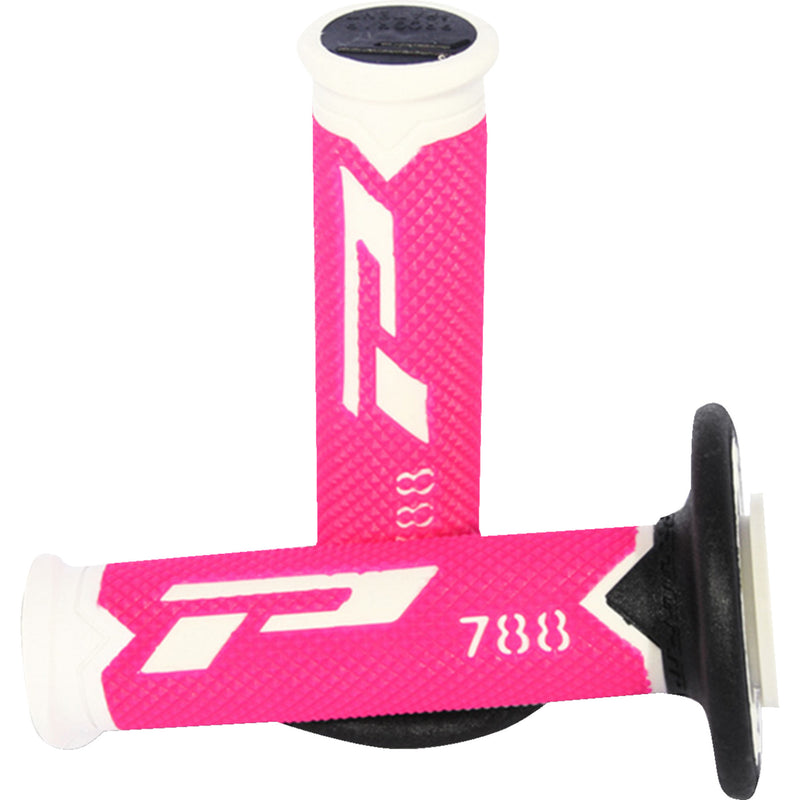 PRO GRIP 0630-1646 PA078800WFXN Cross Triple Density 788 Grips Grips - 788 - White/Pink/Black