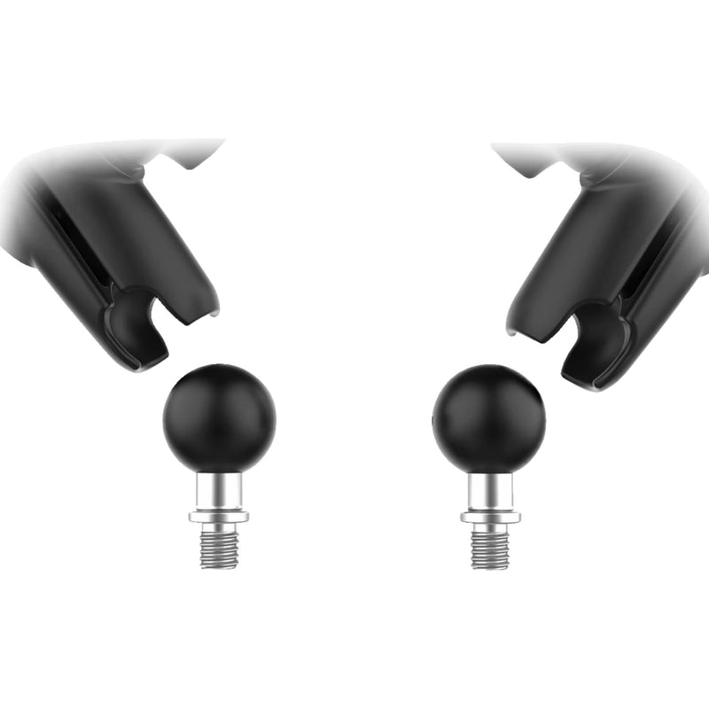 RAM MOUNTS 0640-1717 RAM-B-349-465RL Tough-Mirror™ Kit with M10-1.25 Bases - Medium Arm Tough-Mirror™ - Side View - Oval - Black - Left/Right - Medium Arm