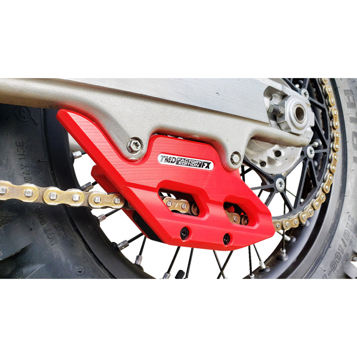 T.M. DESIGNWORKS 1231-1698 RCG-KT5-RD Factory Edition Chain Guide With Replacement Wear Pad red - gas gas/husqvarna/ktm