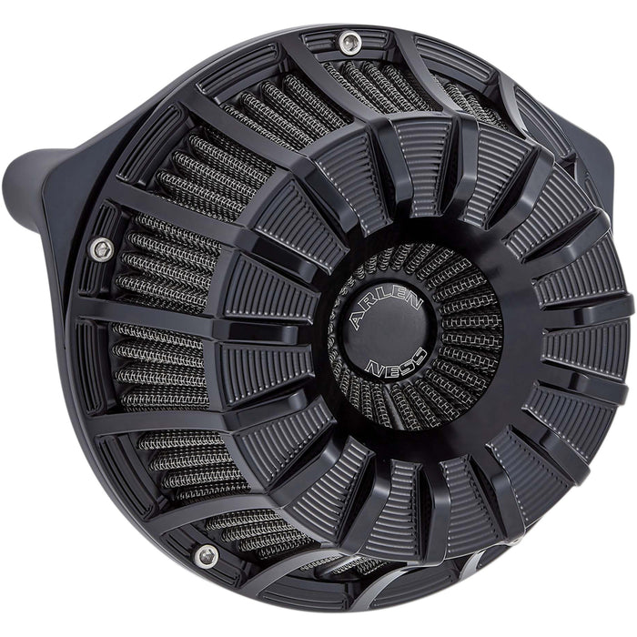 ARLEN NESS 1010-2489 18-993 Inverted Series Air Cleaner Kit — 15-Spoke - Black