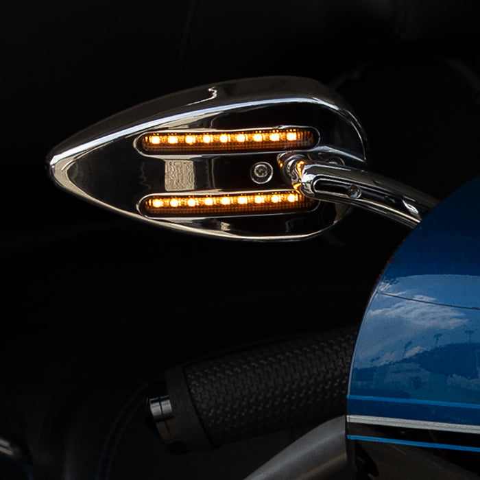 CUSTOM DYNAMICS 0640-1456 CD-MIRROR-C Mirror - Chrome - Amber/White