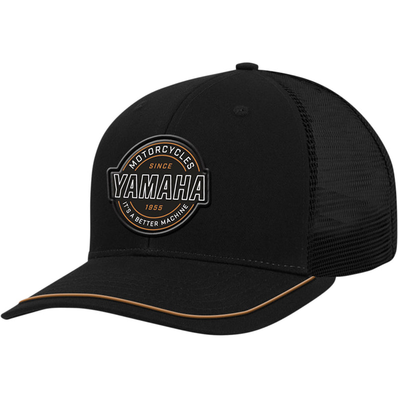 YAMAHA APPAREL 2501-3919 NP21A-H2740 Yamaha Curved Bill Hat Yamaha Motorcycle Patch Hat - Black