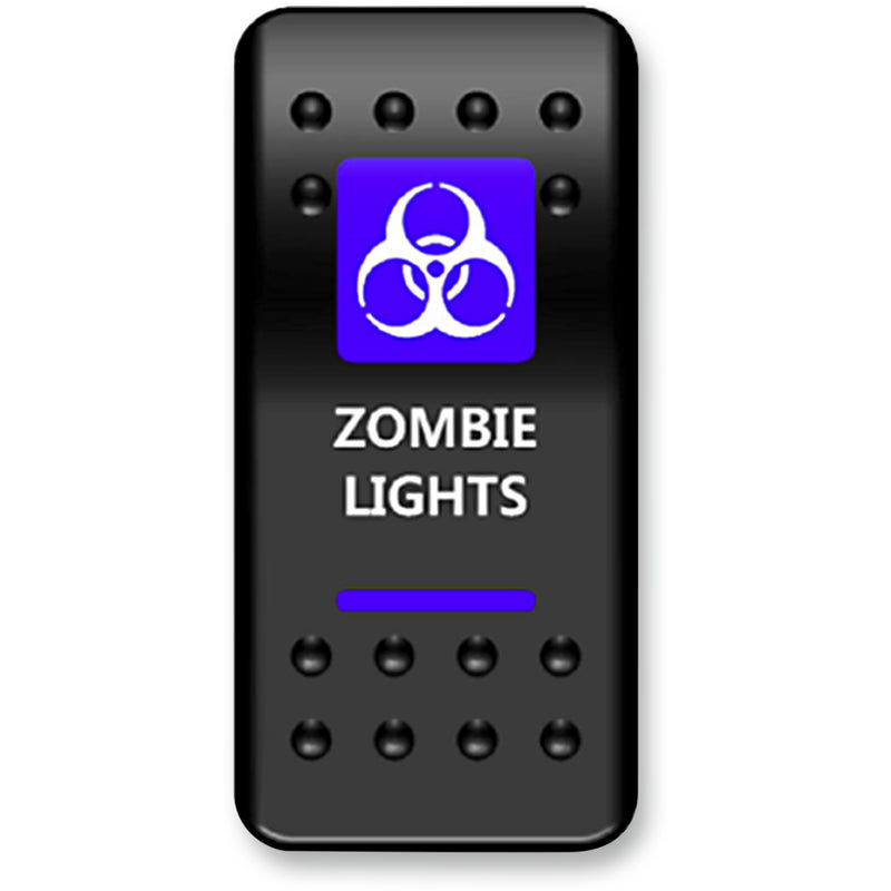 MOOSE OFFROAD 2106-0417 ZMB-PWR Rocker Switch zombie blue