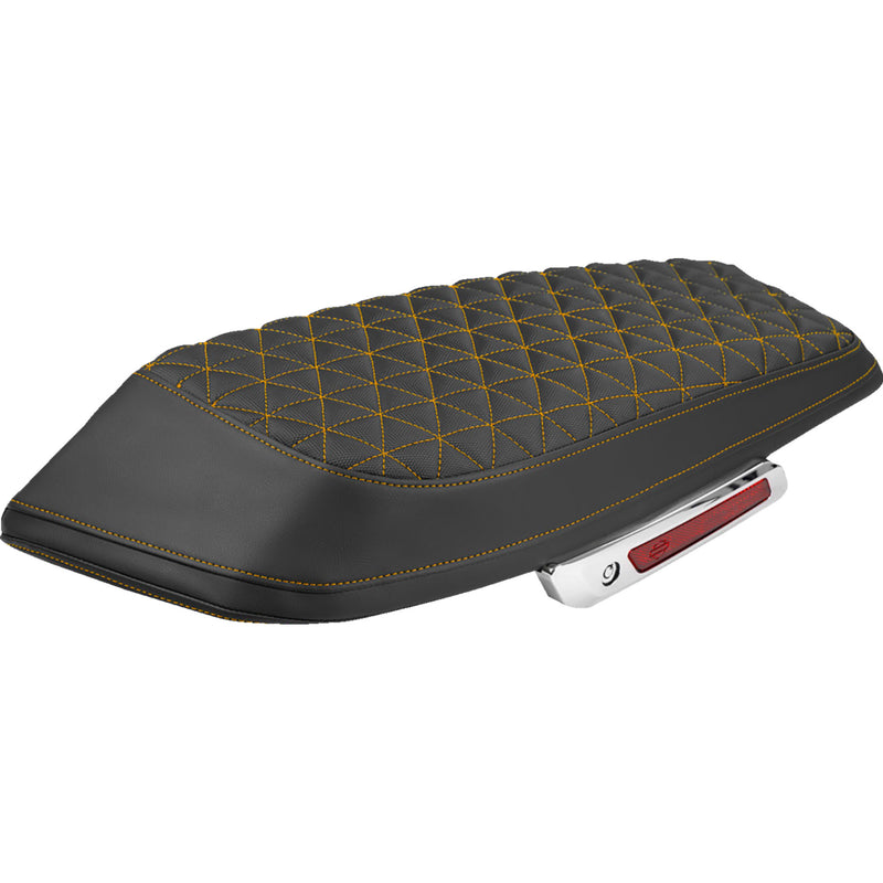 SADDLEMEN 3501-2364 L870-23-21103 Saddlebag Lid Covers tri-gripper - orange stitch - flh/flt '23-'25