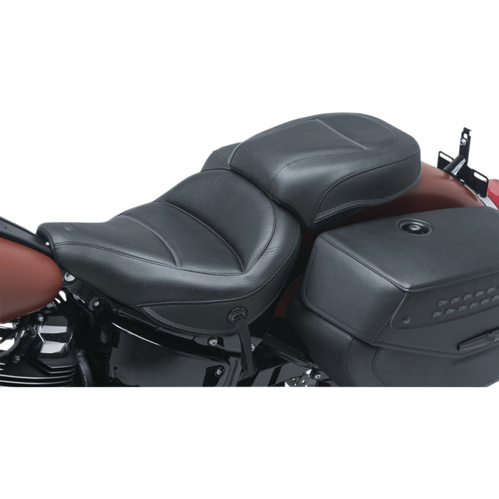 MUSTANG 0802-1061 75880 MX Tour Solo Seat - Max Profile Solo Touring Seat - without Driver Backrest - Black - Original - FLHC/FLDE