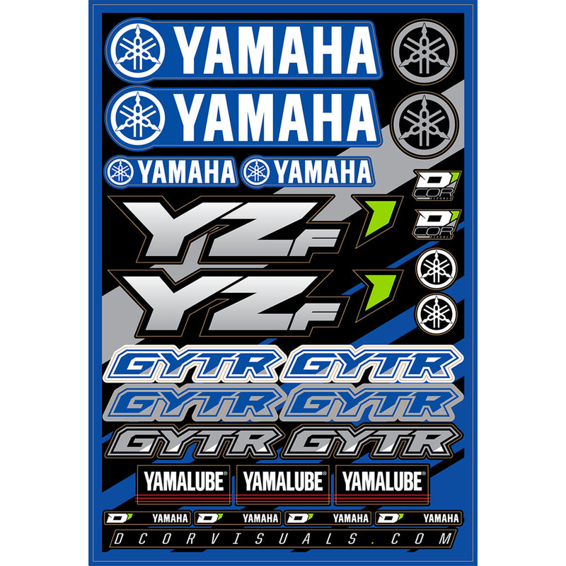 D'COR VISUALS 4320-2238 40-50-100 Decal Sheet yamaha yzf