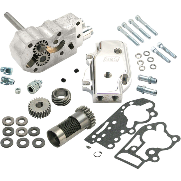 S&S CYCLE 0932-0151 31-6296 Billet Oil Pump Kit - Oil Pump with Gears - Standard Cover - Big Twin